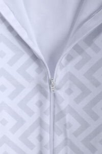 Unısex Açık Gri Kareli Desenli Uyku Tulumu