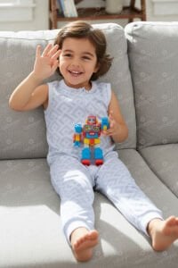 Unısex Açık Gri Kareli Desenli Uyku Tulumu