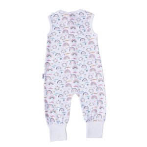 Kız Bebek Pudra Gökkuşağı Desenli Uyku Tulumu