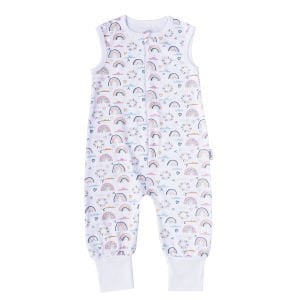 Kız Bebek Pudra Gökkuşağı Desenli Uyku Tulumu