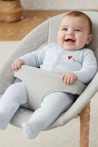 Unisex Daddy Yazılı Beyaz Patikli Tulum