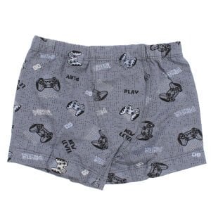 Erkek Çocuk Gri Oyun Konsolu Desenli Boxer 2-3 Yaş