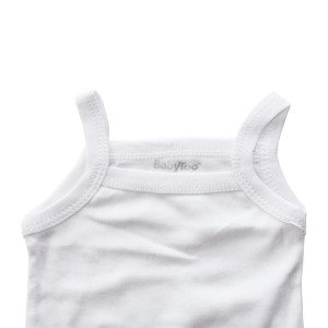 Unisex Beyaz İp Askılı Çıtçıtlı Badi Zıbın