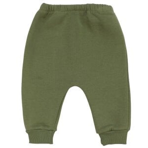 Erkek Bebek Yeşil Uçak Nakışlı Üç İp İkili Takım