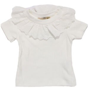 Kız Çocuk Beyaz Pembe Leopar Desenli Fiyonklu Kot Salopet Jile Elbise