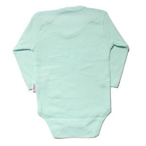 Unisex Raporlu Su Yeşili Uzun Kollu Çıtçıtlı Zıbın