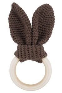 Unisex Kahve Tavşan Kulak Amigurumi Diş Kaşıyıcı Amigurumi Oyuncak