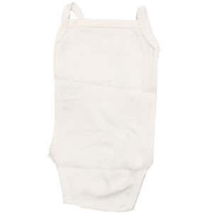 Unisex Ekru İp Askılı Çıtçıtlı Badi Zıbın