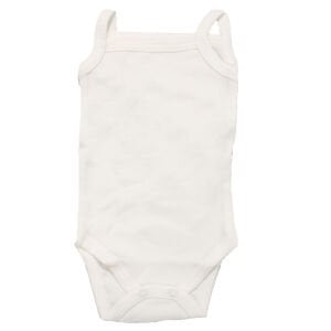 Unisex Ekru İp Askılı Çıtçıtlı Badi Zıbın