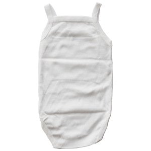 Unisex Ekru İp Askılı Çıtçıtlı Badi Zıbın