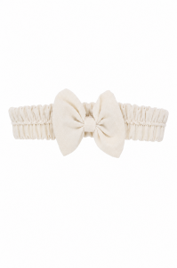 Kız Bebek Bej Tüllü Dantel İşlemeli Bandalı Keten Tulum