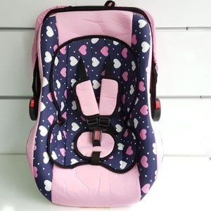 Pembe Lacivert Kalpli Puset