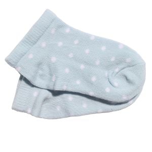 Unisex Mavi Puanlı Soket Çorap