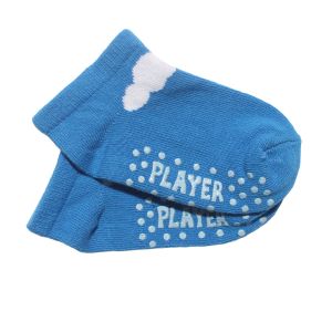 Erkek Çocuk Mavi Beyaz Player Yazılı Kaymaz Taban Soket Çorap