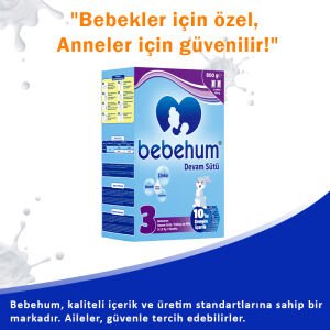 Bebehum 3 Devam Sütü 800 Gr 9-12 Ay 8 Adet