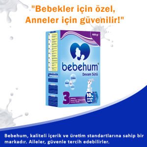 Bebehum 3 Devam Sütü 400 Gr 9-12 Ay 10 Adet
