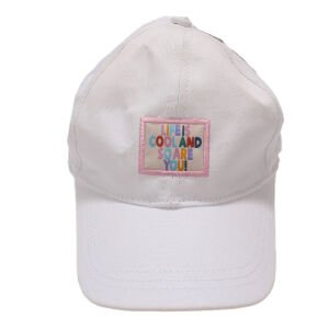 Kız Çocuk Beyaz Life Cool Yazılı Şapka 4-8 Yaş