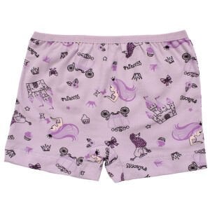 Kız Çocuk Lila Şato Desenli Boxer 2-3 Yaş
