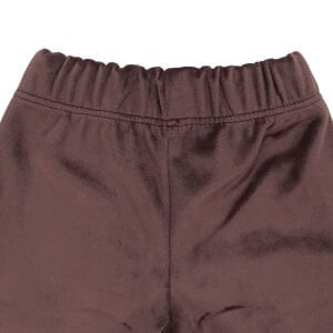 Kız Bebek Ekru Kahve Kadife Pantolonlu Kelebek Desenli İkili Takım