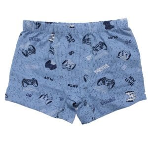 Erkek Çocuk Mavi Oyun Konsolu Desenli Boxer 2-3 Yaş