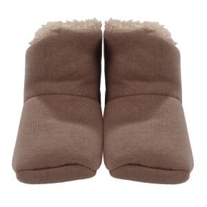 Erkek Bebek Kahve Aslan Nakışlı Cepli Panduflu Üç İp Üçlü Takım