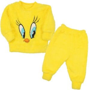 Unisex Sarı Welsoft Peluş Civciv Desen 2'li Takım