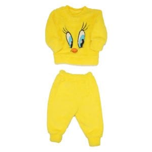 Unisex Sarı Welsoft Peluş Civciv Desen 2'li Takım