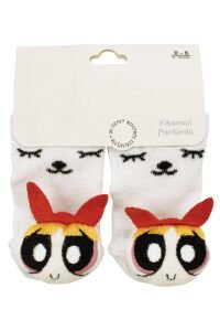 Kız Bebek Beyaz Girl Oyuncaklı Çorap 0-6 Ay