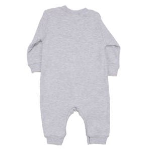 Erkek Bebek Gri Babasının Aslanı Yazılı Çıtçıtlı Tulum