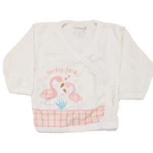 Kız Bebek Ekru Pembe Flamingo Desenli 10 Parça Hastane Çıkışı