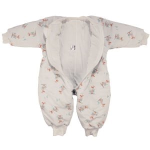 Unisex Ekru Ördek Desenli Elyaf Dolgulu Uyku Tulumu 2.5 Tog Uyku Tulumu