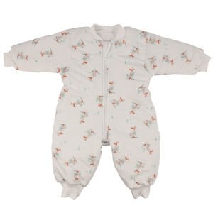 Unisex Ekru Ördek Desenli Elyaf Dolgulu Uyku Tulumu 2.5 Tog Uyku Tulumu