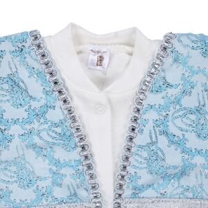 Tuğra Desenli Kemerli Turkuaz Şehzade Erkek Bebek Mevlüt Tulum