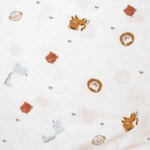 Unisex Ekru Sevimli Leopar Desenli Pazen Battaniye 75x100 cm