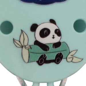 Unisex Su Yeşili Ördek Desenli Kumaş Emzik Askısı