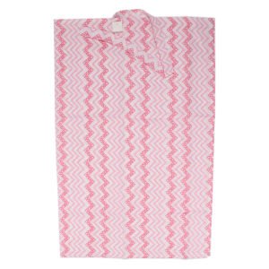 Pembe Fuşya Bulut Zikzak Desenli Emzirme Önlüğü