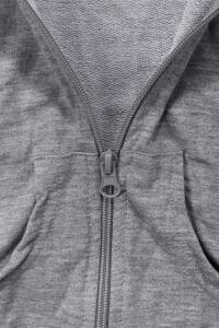 Unisex Kendinden Peluş Oyuncak Ayılı Gri Fermuarlı Kapşonlu Hırka