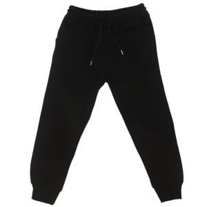 Unisex Siyah Polarlı Cepli Üç İp Eşofman Tek Alt