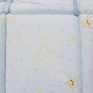 Unisex Mavi Sarı Yıldız Desenli Mama Sandalyesi Minderi