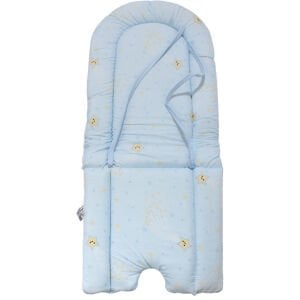Unisex Mavi Sarı Yıldız Desenli Mama Sandalyesi Minderi