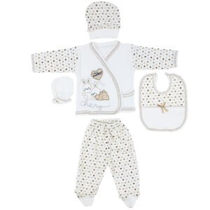 Chery Kalpli Kahve 5 Parça Bebek Hastane Çıkış Seti