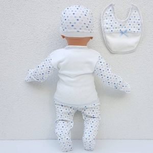 Chery Kalpli Açık Mavi 5 Parça Erkek Bebek Hastane Çıkış Seti