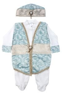 Erkek Bebek Mavi Gold Şehzade Mevlüt Tulumu