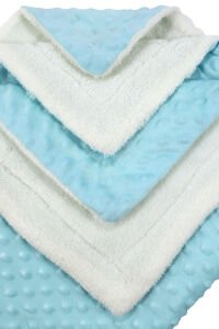 Unisex Bebek Mavi Polarlı Nohut Battaniye 80x90