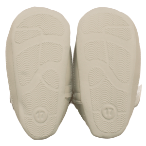 Kız Bebek Ekru Tüylü Kürklü Güllü Cırtlı Bot Panduf