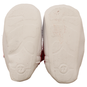 Kız Bebek Kırmızı Tüylü Kürklü Güllü Cırtlı Bot Panduf