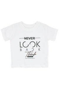 Erkek Bebek Ekru Never Look Back Yazılı Yeşil Müslin Ceketli 3'lü Takım