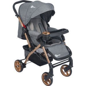 Be-Be Active Gold Gri Çift Yönlü Bebek Arabası
