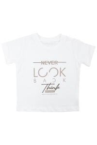 Erkek Bebek Ekru Never Look Back Yazılı Yeşil Bej Ceketli 3'lü Takım