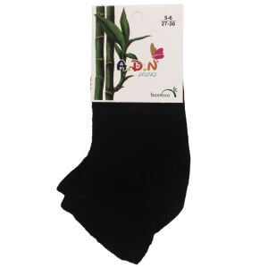 Unisex Siyah Bambu Patik Çorap